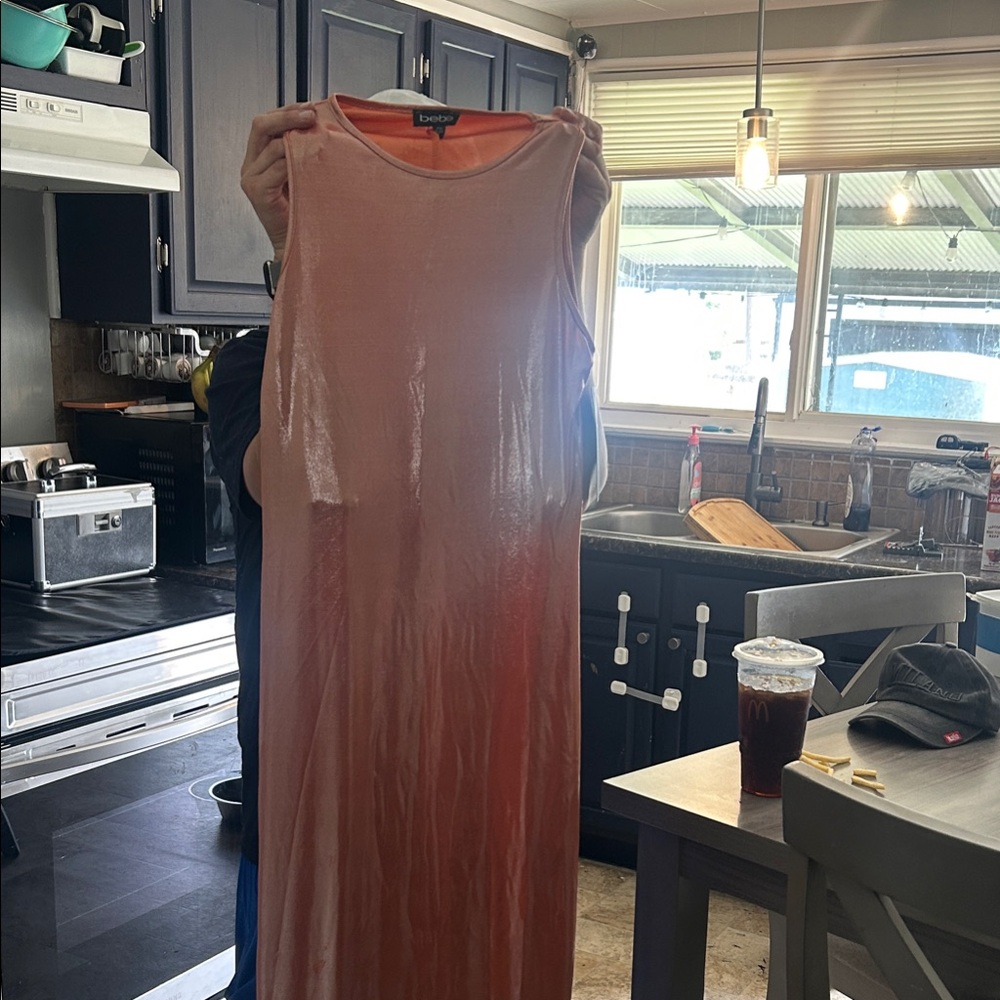 bebe Peach Maxi Dress